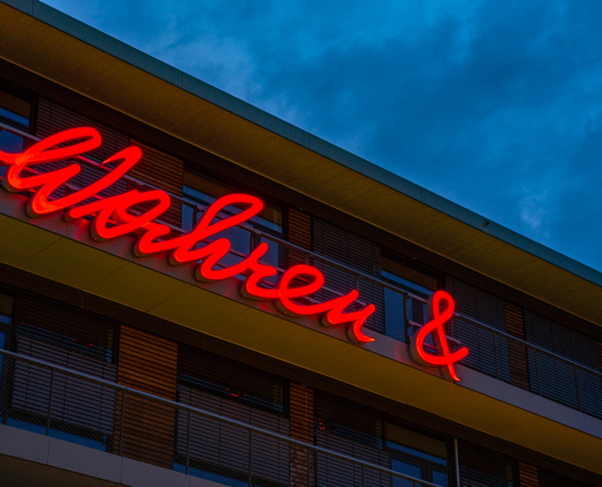 Profil 6 LED-Buchstaben Nacht Profil 6 Leuchtschrift frontleuchtend Nacht